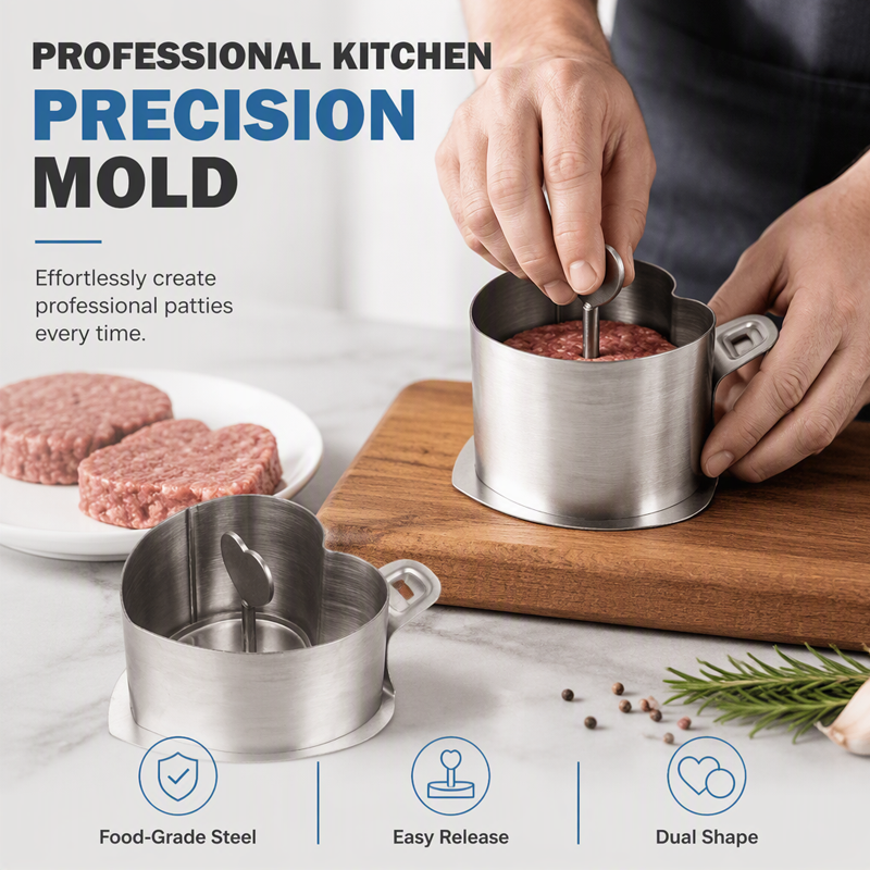 🔥Stainless Steel Dessert Mold and Press Set