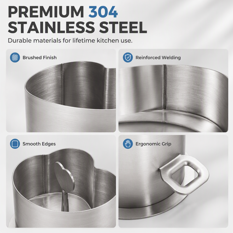 🔥Stainless Steel Dessert Mold and Press Set