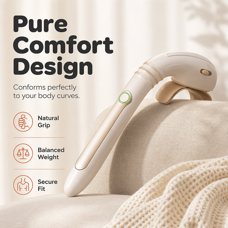 Relax Sore Muscles Instantly! Cordless Long-Handle Kneading Massager