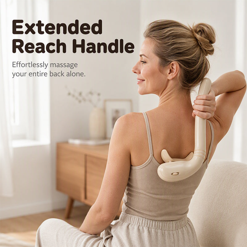 Relax Sore Muscles Instantly! Cordless Long-Handle Kneading Massager