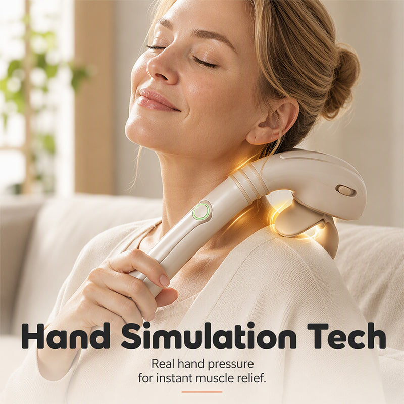 Relax Sore Muscles Instantly! Cordless Long-Handle Kneading Massager