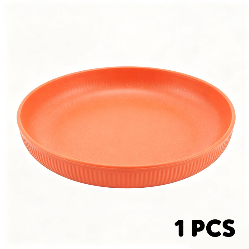 Serve Any Meal Anywhere! Unbreakable Dishwasher-Safe Wheat Plates
