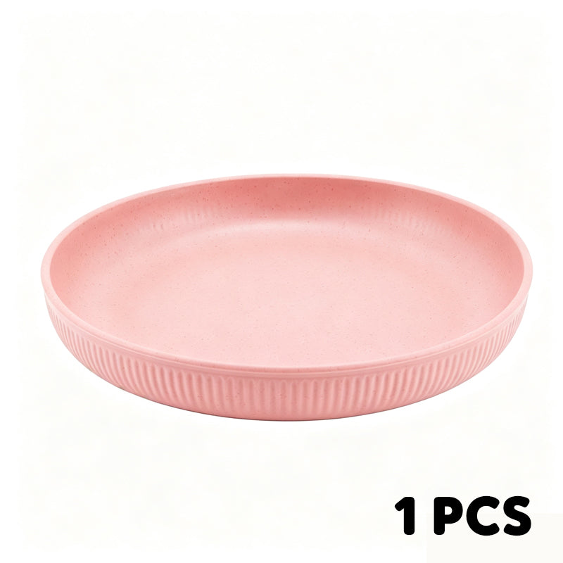 Serve Any Meal Anywhere! Unbreakable Dishwasher-Safe Wheat Plates