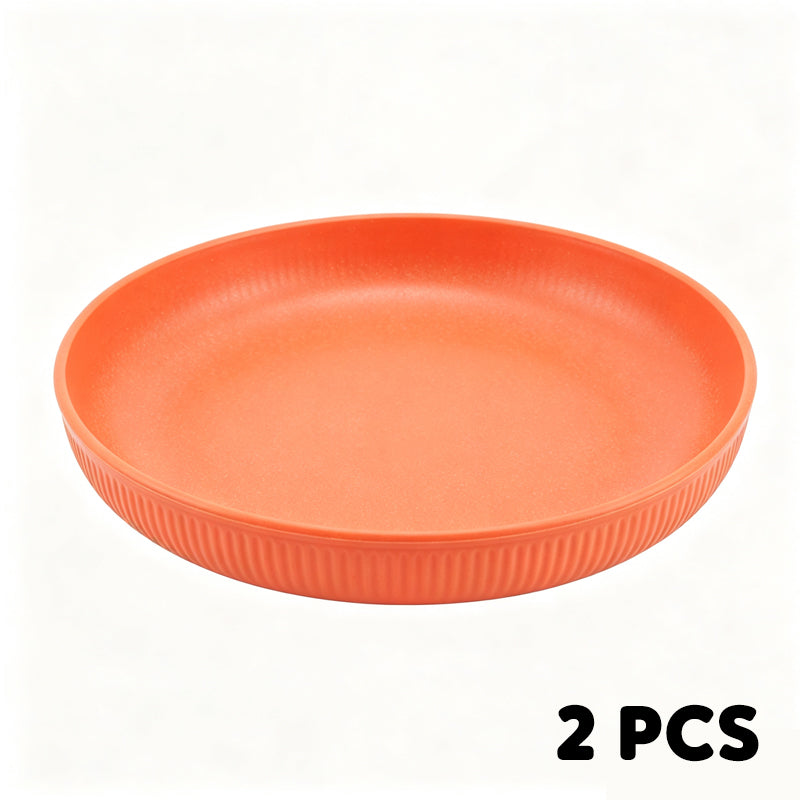 Serve Any Meal Anywhere! Unbreakable Dishwasher-Safe Wheat Plates