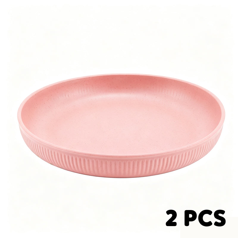 Serve Any Meal Anywhere! Unbreakable Dishwasher-Safe Wheat Plates