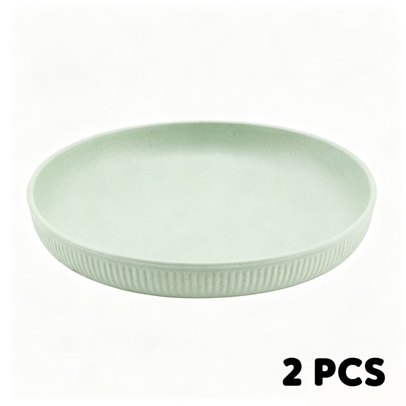 Serve Any Meal Anywhere! Unbreakable Dishwasher-Safe Wheat Plates