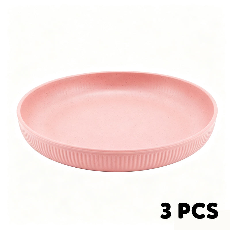 Serve Any Meal Anywhere! Unbreakable Dishwasher-Safe Wheat Plates