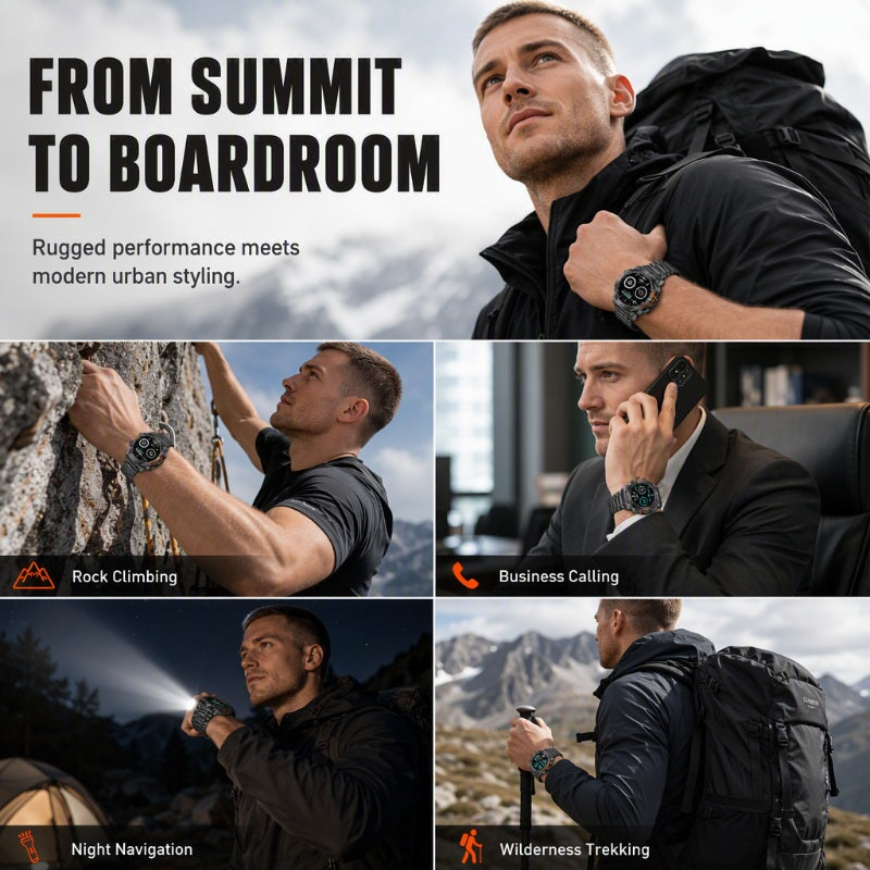 Answer Calls & Light Up Instantly! Rugged Adventure Watch