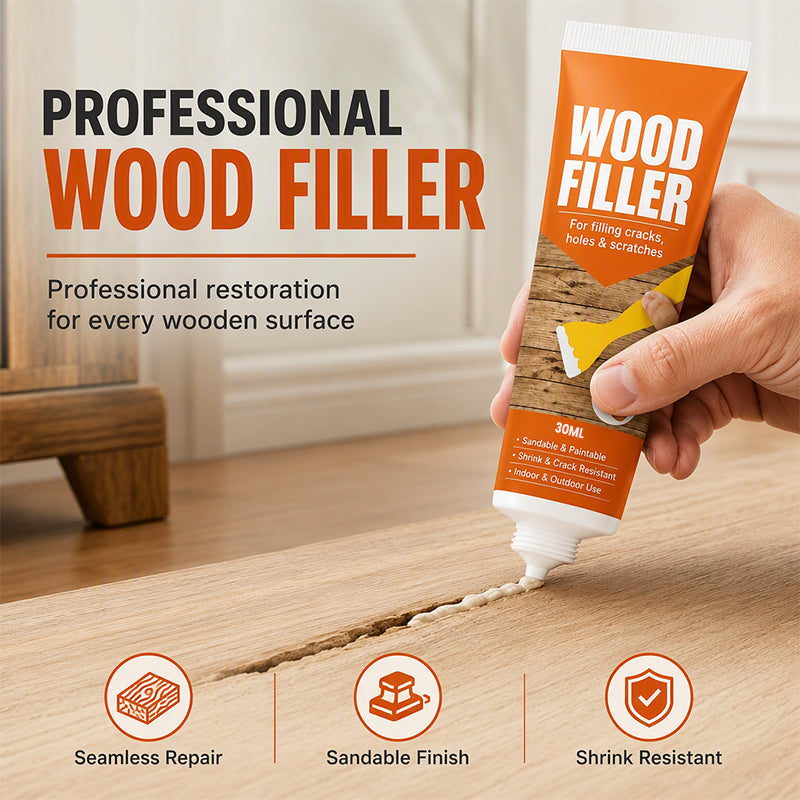 Fill Wood Gaps Instantly! Paintable No-Shrink Repair Filler