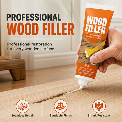 Fill Wood Gaps Instantly! Paintable No-Shrink Repair Filler