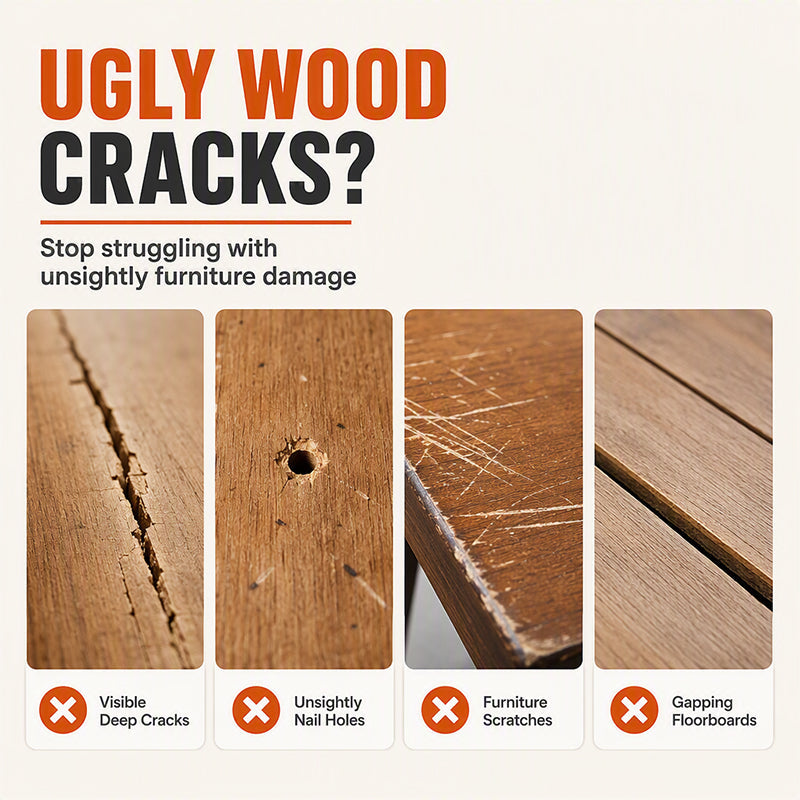 Fill Wood Gaps Instantly! Paintable No-Shrink Repair Filler