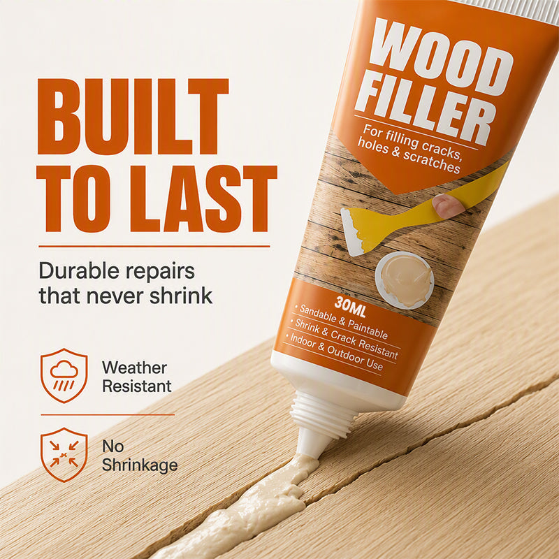 Fill Wood Gaps Instantly! Paintable No-Shrink Repair Filler