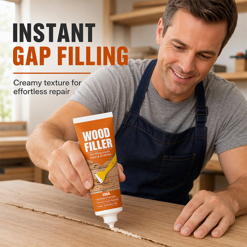 Fill Wood Gaps Instantly! Paintable No-Shrink Repair Filler