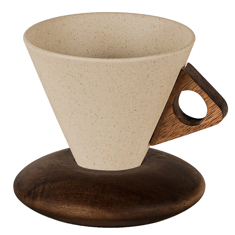 Sip in Style Instantly! No-Slip Rustic Wood-Handle Mug