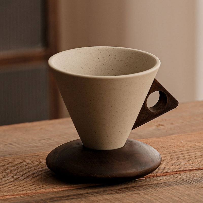 Sip in Style Instantly! No-Slip Rustic Wood-Handle Mug