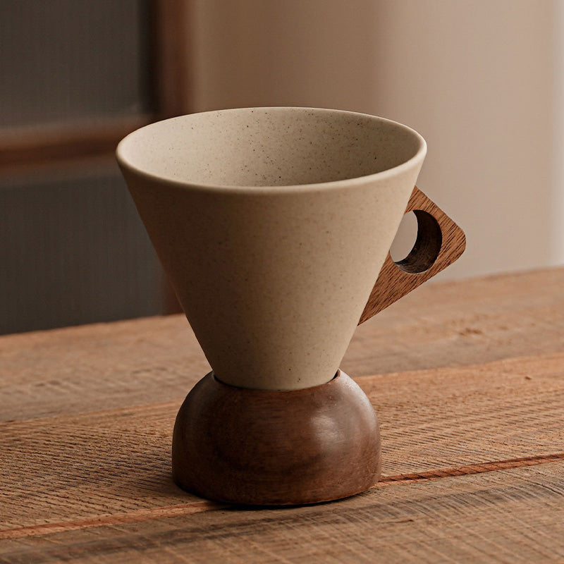 Sip in Style Instantly! No-Slip Rustic Wood-Handle Mug
