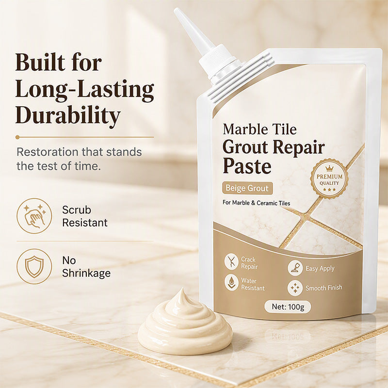 Fill Tile Gaps Instantly! Waterproof No-Crack Grout Repair Paste
