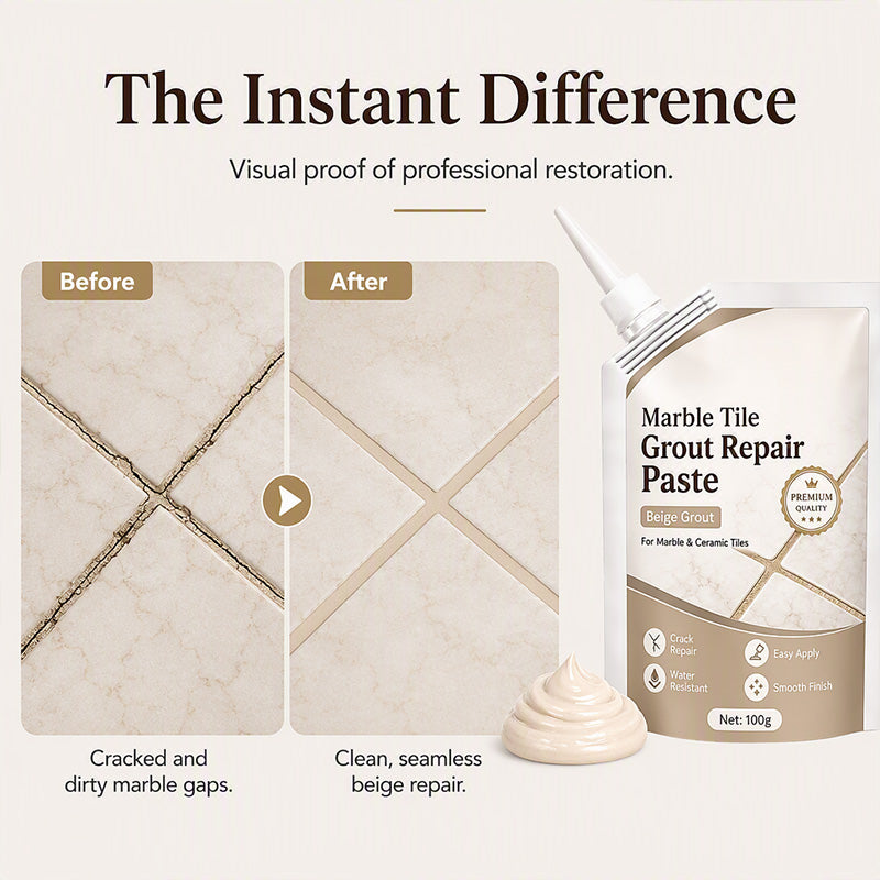 Fill Tile Gaps Instantly! Waterproof No-Crack Grout Repair Paste
