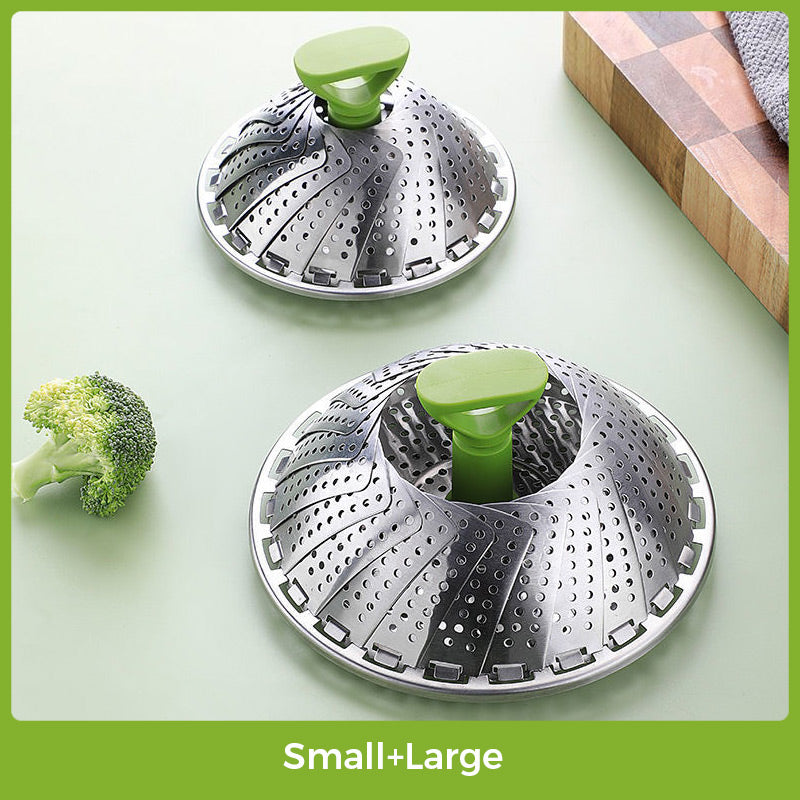 Steam Any Dish Instantly! No-Scratch Expandable Stainless Steamer