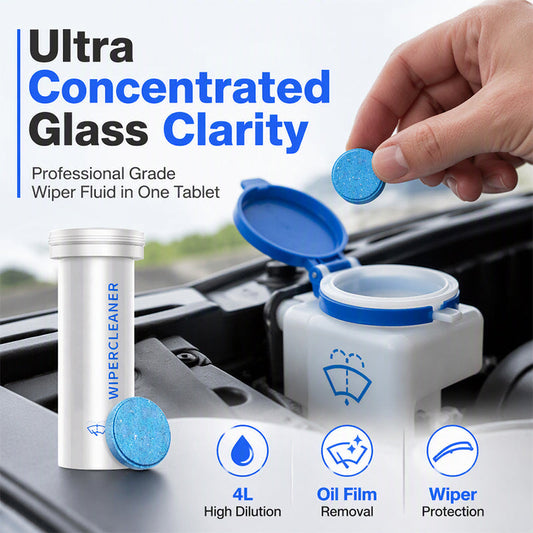 Clear Glass Instantly! No-Streak Effervescent Wiper Tablets