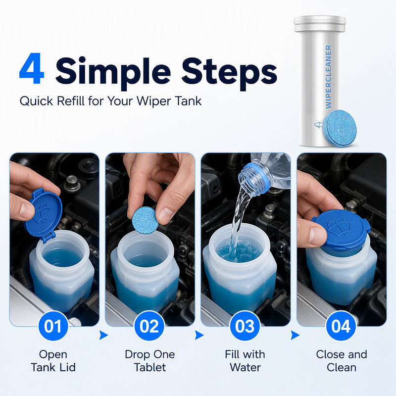 15pcs Concentrated Car Windshield Wiper Effervescent Tablets