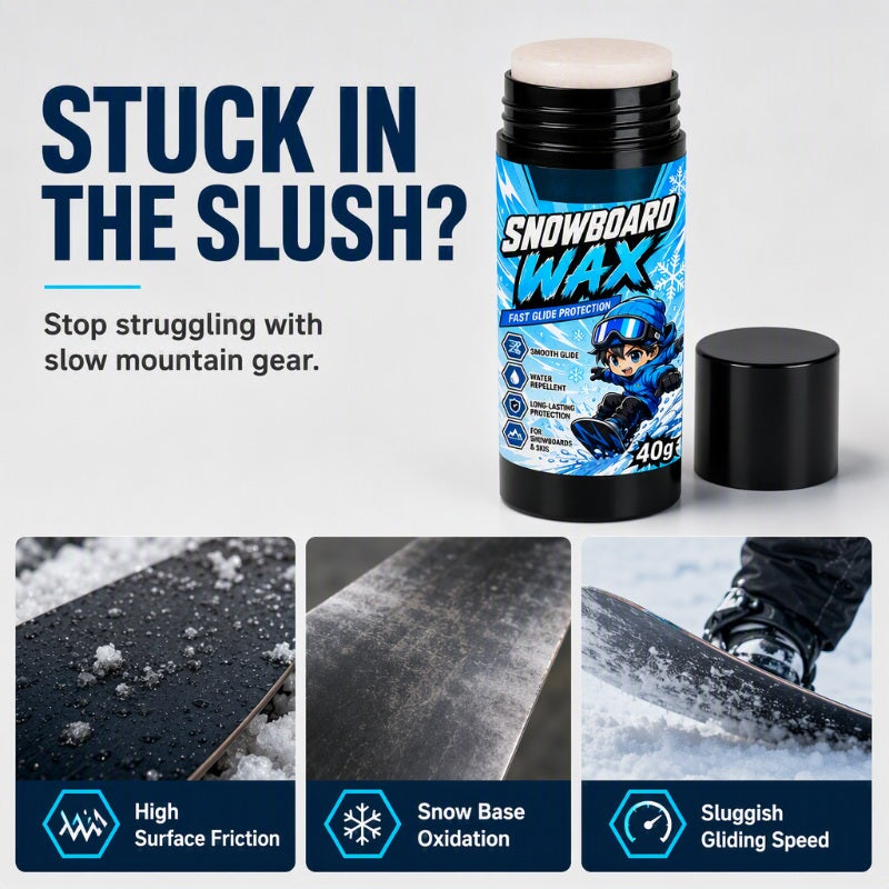 Glide Faster Instantly! Pocket-Size No-Drag Snowboard Wax