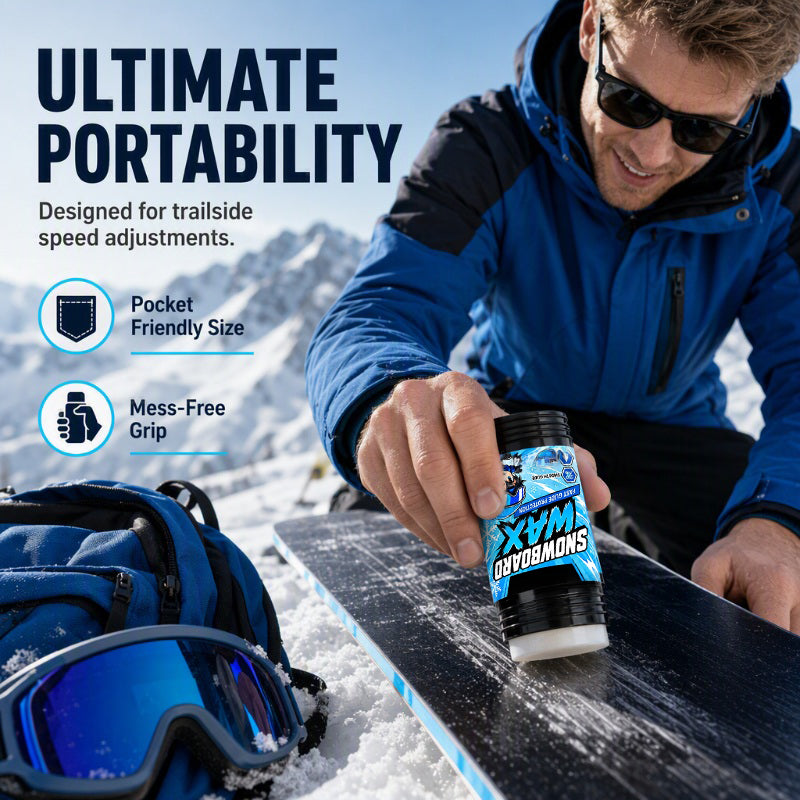 Glide Faster Instantly! Pocket-Size No-Drag Snowboard Wax