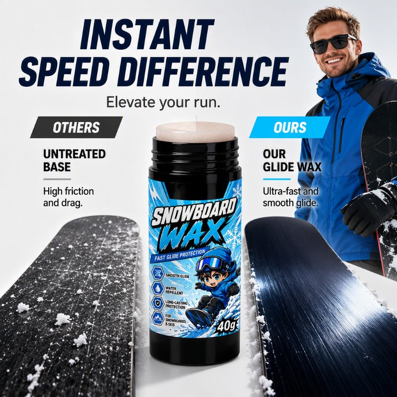 Glide Faster Instantly! Pocket-Size No-Drag Snowboard Wax