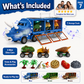 Launch Dino Fun Instantly! Light-Up No-Mess Storage Truck Playset