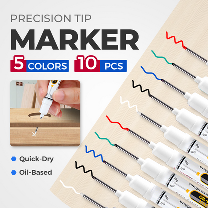 Mark Any Surface Instantly! No-Dry Cap-Off Oil-Based Marker