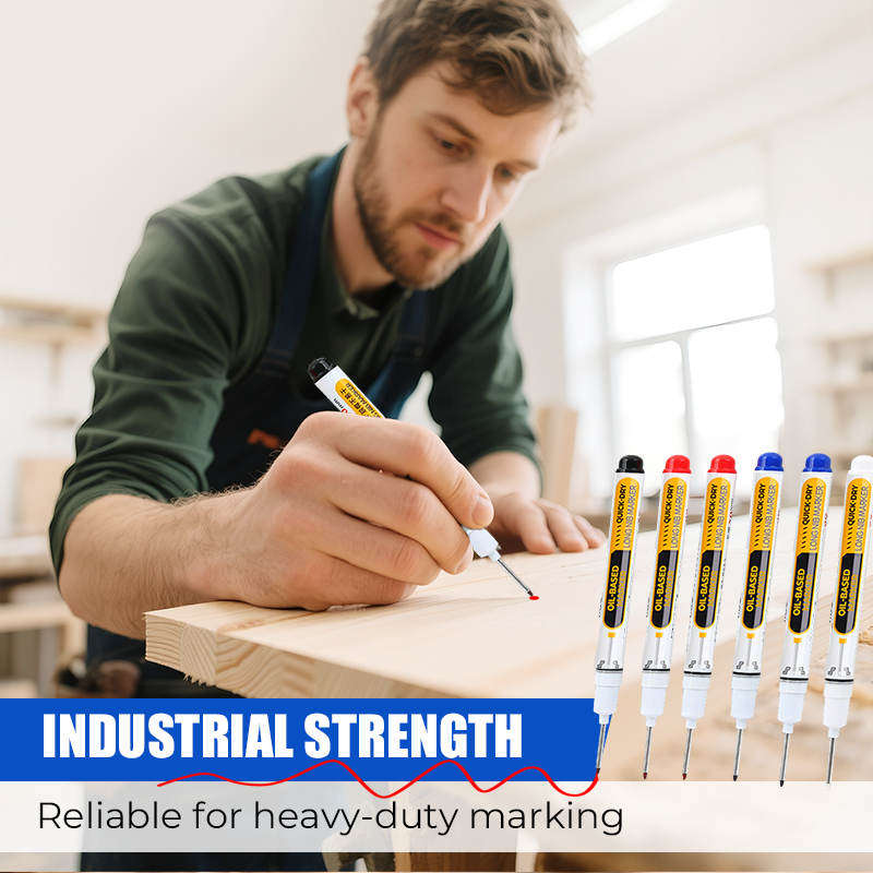Mark Any Surface Instantly! No-Dry Cap-Off Oil-Based Marker