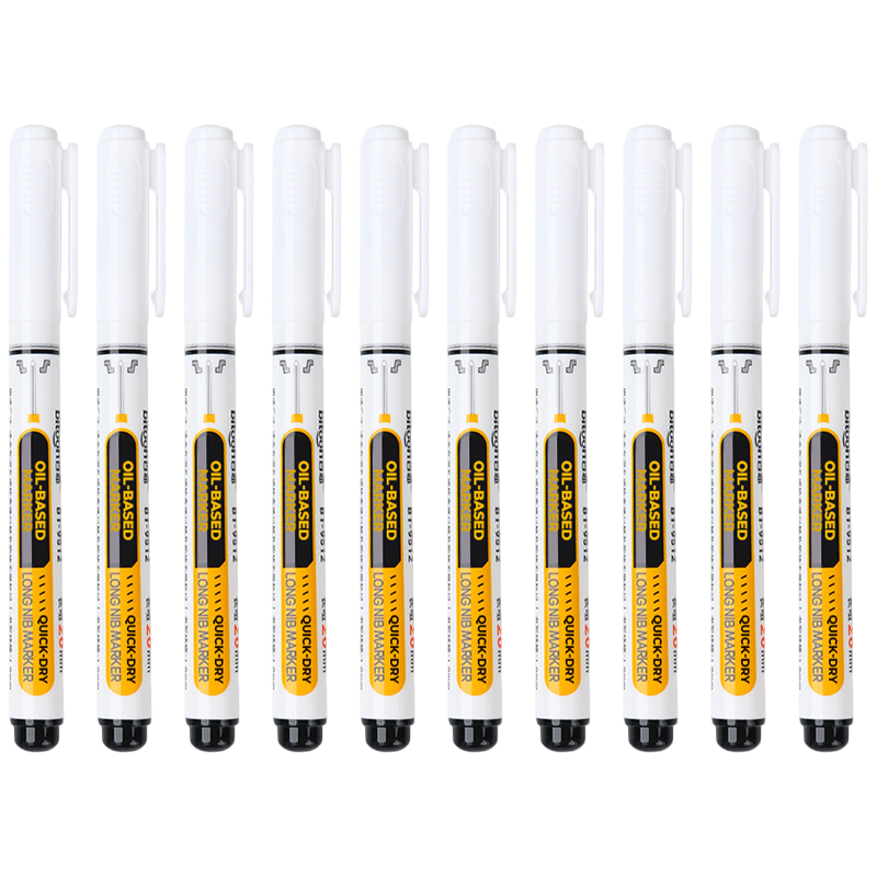 Mark Any Surface Instantly! No-Dry Cap-Off Oil-Based Marker