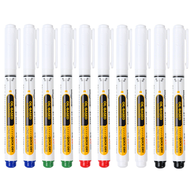 Mark Any Surface Instantly! No-Dry Cap-Off Oil-Based Marker