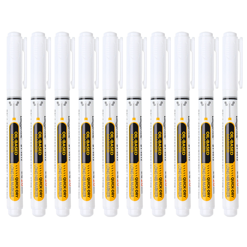 Mark Any Surface Instantly! No-Dry Cap-Off Oil-Based Marker