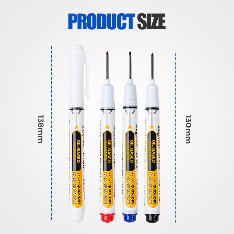 Mark Any Surface Instantly! No-Dry Cap-Off Oil-Based Marker