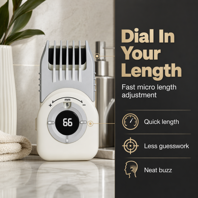 Trim Hair Anywhere Instantly! Washable No-Cord Dial Clipper