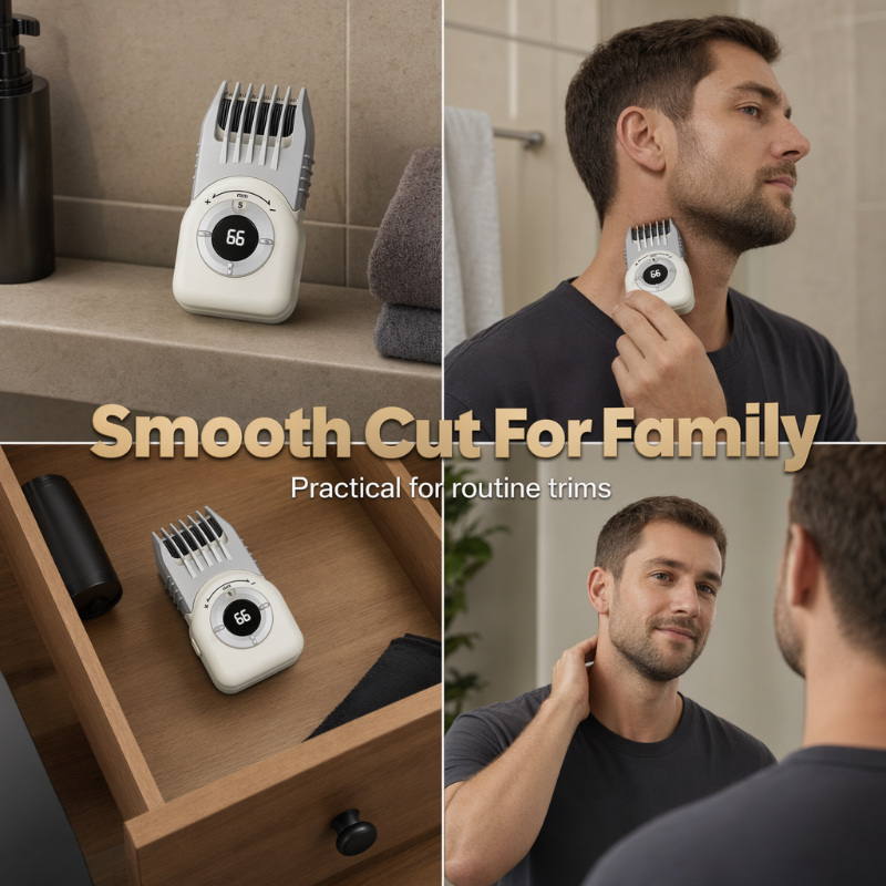 Trim Hair Anywhere Instantly! Washable No-Cord Dial Clipper