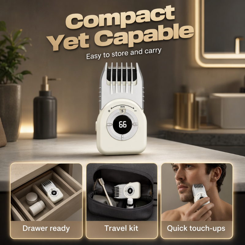 Trim Hair Anywhere Instantly! Washable No-Cord Dial Clipper
