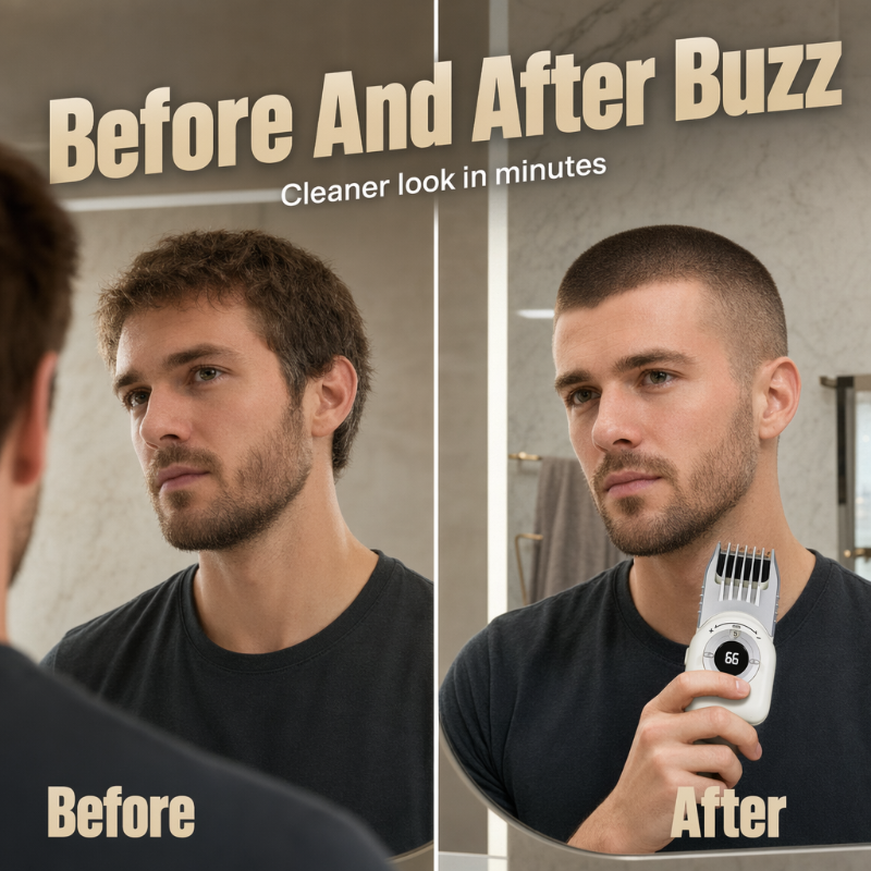 Trim Hair Anywhere Instantly! Washable No-Cord Dial Clipper