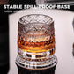 Spin Any Drink Instantly! No-Tip 360° Rotating Whiskey Glass