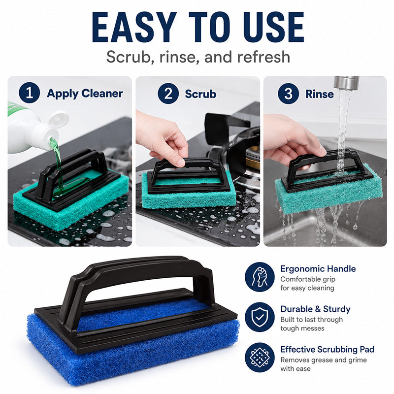 Wipe Grime Instantly! No-Scratch Foaming Handheld Sponge