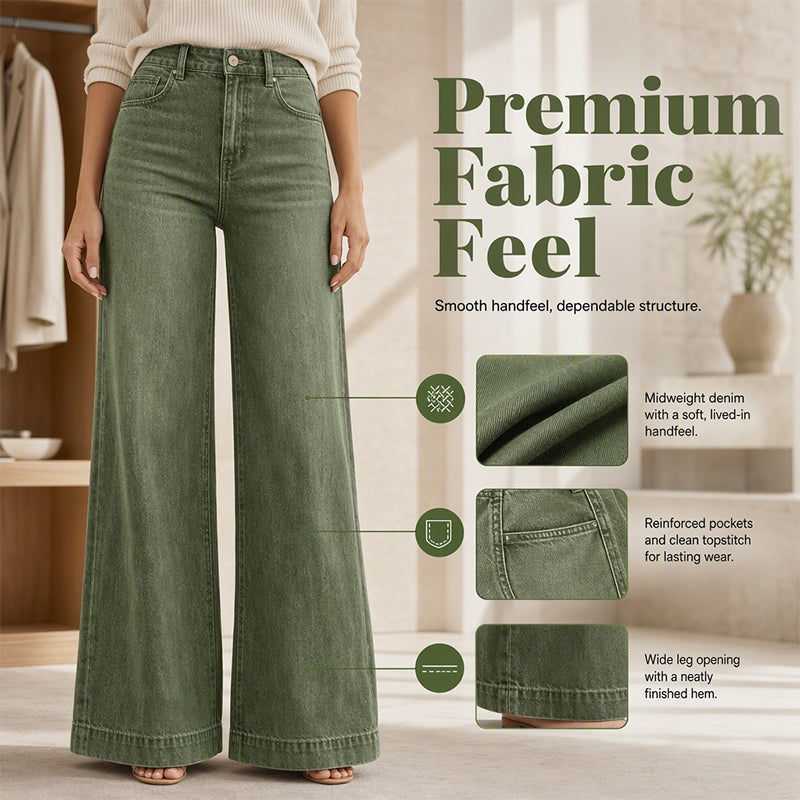 Look Taller Instantly! No-Fuss Wide-Leg Vintage Jeans