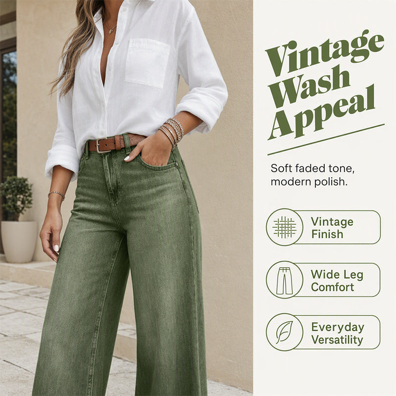 Look Taller Instantly! No-Fuss Wide-Leg Vintage Jeans