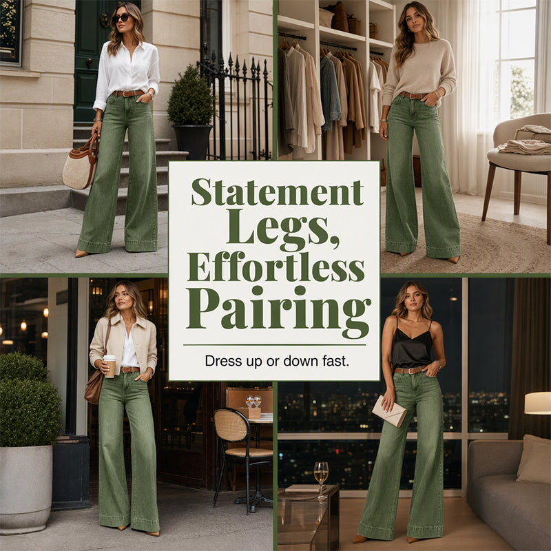 Look Taller Instantly! No-Fuss Wide-Leg Vintage Jeans