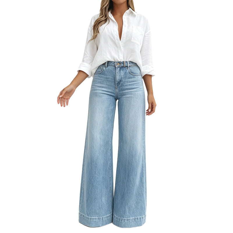 Look Taller Instantly! No-Fuss Wide-Leg Vintage Jeans