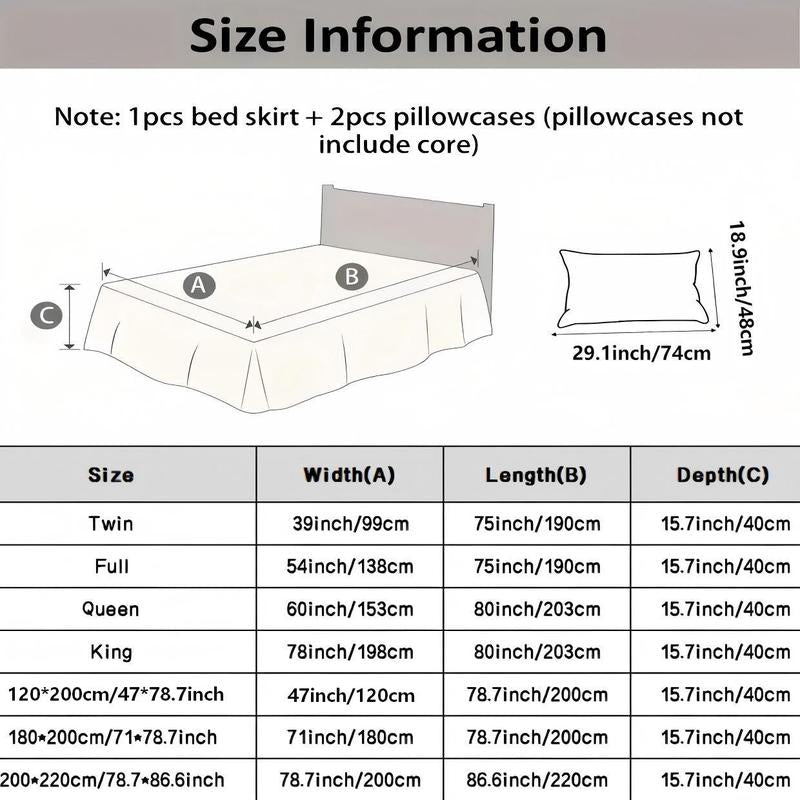 Hide Under-Bed Clutter Instantly! No-Slip Quilted Bed Skirt