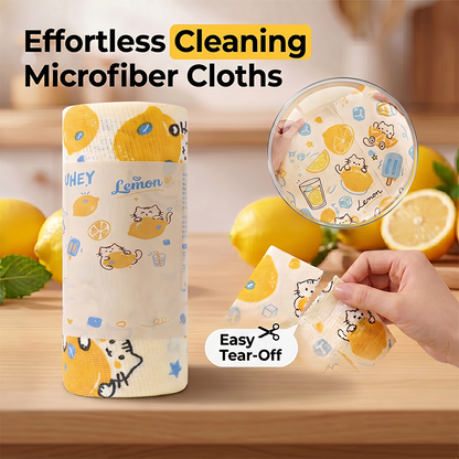Wipe Spills Instantly! No-Streak Reusable Tear-Off Cleaning Cloths