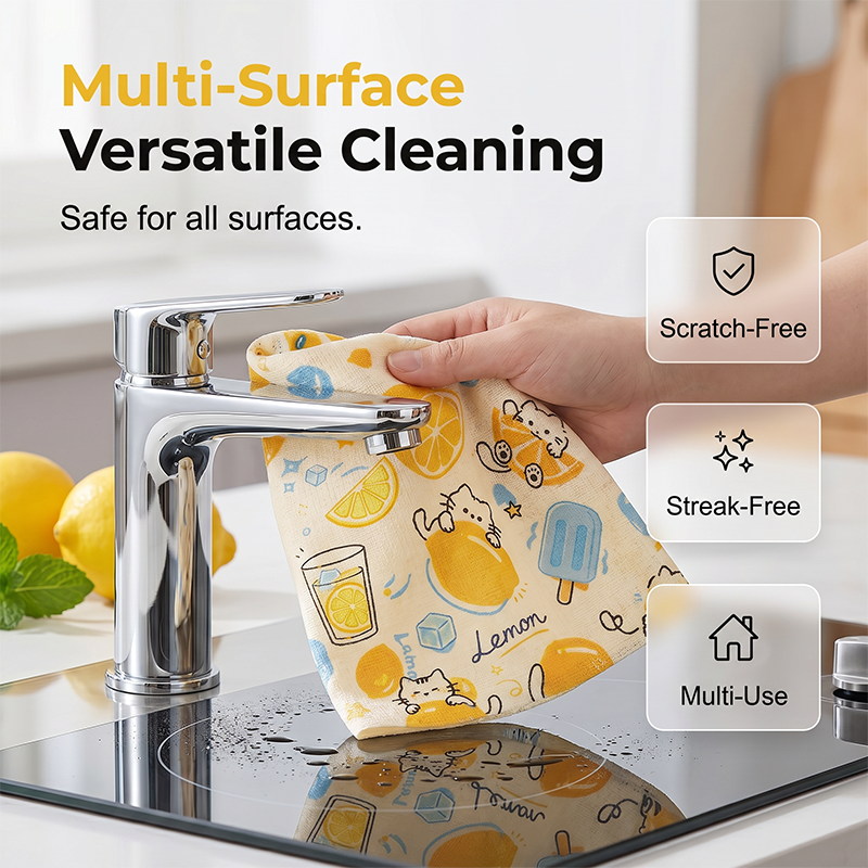 Wipe Spills Instantly! No-Streak Reusable Tear-Off Cleaning Cloths
