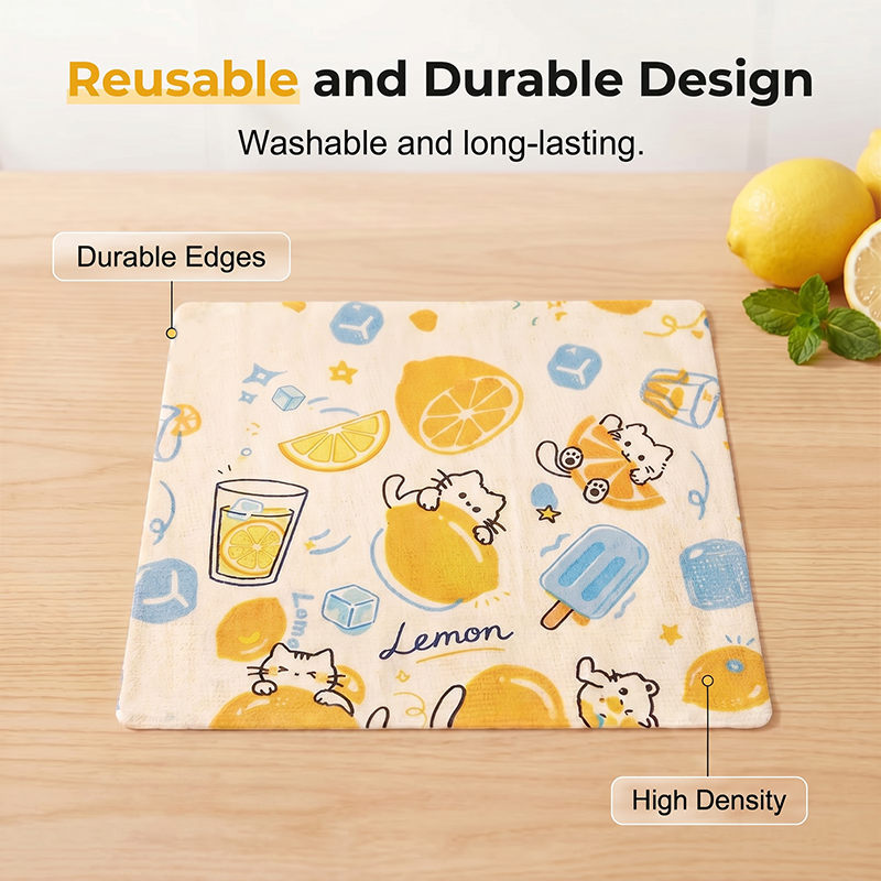 Wipe Spills Instantly! No-Streak Reusable Tear-Off Cleaning Cloths