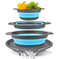 Drain Food Instantly! No-Mess 3-Piece Collapsible Colander Set